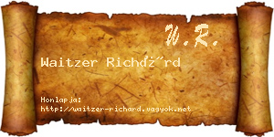 Waitzer Richárd névjegykártya