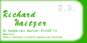 richard waitzer business card